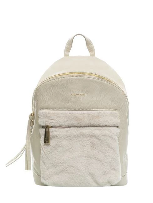 ANNA VIRGILI WORLD Zaino In Pelle Con Tasca In Tessuto 2 ANNA VIRGILI WORLD Zaino In Pelle Con Tasca In Tessuto - immagine 2