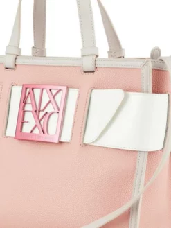 ARMANI EXCHANGE A|X BUCKLE Borsa Tote Grande 10 ARMANI EXCHANGE A|X BUCKLE Borsa Tote Grande -borsa alla moda negozio armani exchange a x buckle borsa tote grande lady aura opt white 8053616503184 4