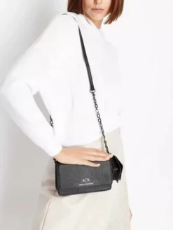 ARMANI EXCHANGE A|X CHAIN Mini Bag Con Porta Airpods -borsa alla moda negozio armani exchange a x chain mini bag con porta airpods nero 8053616387999 4