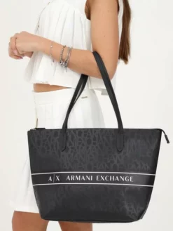 ARMANI EXCHANGE Borsa Shopping -borsa alla moda negozio armani exchange borsa shopping black black 8053616182105 2