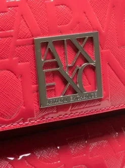 ARMANI EXCHANGE Mini Zaino Effetto Vernice -borsa alla moda negozio armani exchange mini zaino effetto vernice record red 8052130712966 4