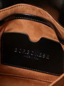 BORBONESE CARRE Borsa In Pelle A Tracolla Con Patta -borsa alla moda negozio borbonese carre borsa in pelle a tracolla con patta nero op naturale 8053363488680 2