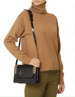 BORBONESE CARRE Borsa In Pelle A Tracolla Con Patta