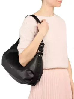 BORBONESE CLOUDETTE Borsa Morbida In Pelle 7 BORBONESE CLOUDETTE Borsa Morbida In Pelle -borsa alla moda negozio borbonese cloudette borsa morbida in pelle nero 8053363481858 2