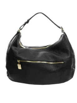 BORBONESE CLOUDETTE Hobo Bag Grande In Pelle