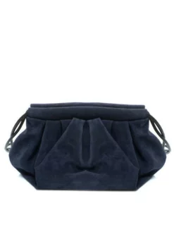 BORBONESE DUNETTE Pochette Con Tracolla In Pelle -borsa alla moda negozio borbonese dunette pochette con tracolla in pelle blu 8053363470661 3