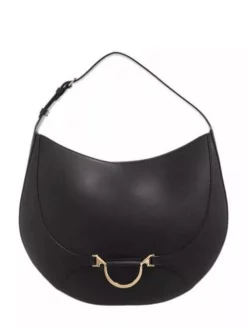 BORBONESE HOBO MEDIUM Borsa In Pelle A Spalla -borsa alla moda negozio borbonese hobo medium borsa in pelle a spalla nero 8053363486914 4