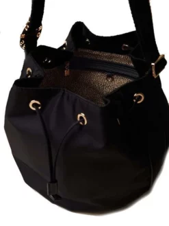 BORBONESE NYLON Borsa Secchiello Medio -borsa alla moda negozio borbonese nylon borsa secchiello medio nero 8053363507749 4