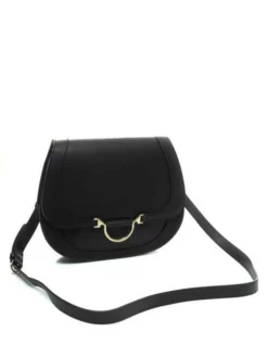 BORBONESE OVAL T Tracolla Media Con Patta -borsa alla moda negozio borbonese oval t tracolla media con patta nero 8053363482435 3