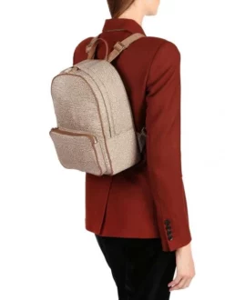 BORBONESE PORTRAIT Zaino Medio 6 BORBONESE PORTRAIT Zaino Medio -borsa alla moda negozio borbonese portrait zaino medio beige brown 8053363466633 2