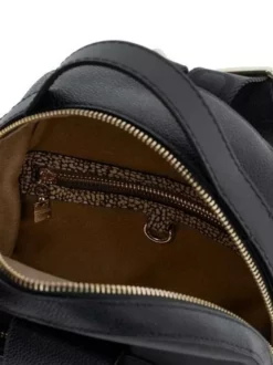 BORBONESE SAVOY DUETTO CAVIAR Zaino Piccola In Pelle -borsa alla moda negozio borbonese savoy duetto caviar zaino piccola in pelle nero 8053363482176 3