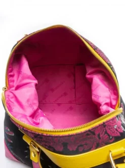 BRACCIALINI JACQUARD Bauletto A Mano Con Tracolla -borsa alla moda negozio braccialini jacquard bauletto a mano con tracolla nero dino 8052991093570 2