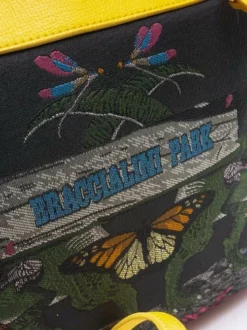 BRACCIALINI JACQUARD Bauletto A Mano Con Tracolla -borsa alla moda negozio braccialini jacquard bauletto a mano con tracolla nero dino 8052991093570 3