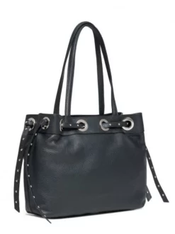 BRACCIALINI MARGOT Borsa A Spalla In Pelle -borsa alla moda negozio braccialini margot borsa a spalla in pelle nero 8052991203825 2