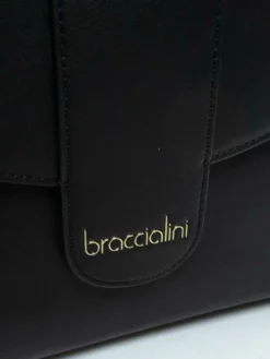 BRACCIALINI MIRROR Borsa A Mano, Con Tracolla -borsa alla moda negozio braccialini mirror borsa a mano con tracolla nero 8052991218485 2
