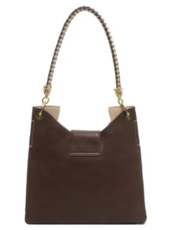 BRACCIALINI NAOMI Borsa A Spalla, In Pelle -borsa alla moda negozio braccialini naomi borsa a spalla in pelle cioccolata 8052991129880 4