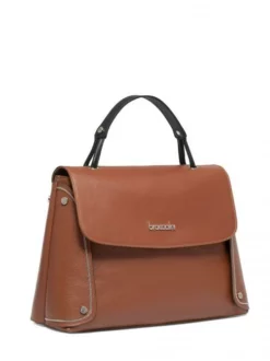 BRACCIALINI NAOMI Borsa In Pelle Con Tracolla -borsa alla moda negozio braccialini naomi borsa in pelle con tracolla marrone 8052991204457 3