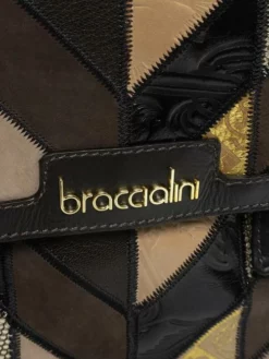 BRACCIALINI NAOMI PATCH Borsa A Mano In Pelle -borsa alla moda negozio braccialini naomi patch borsa a mano in pelle marrone 8052991142421 4