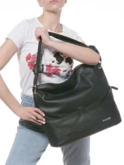 BRACCIALINI NORA Borsa Sacca In Pelle 7 BRACCIALINI NORA Borsa Sacca In Pelle -borsa alla moda negozio braccialini nora borsa sacca in pelle nero 8052991216672 3