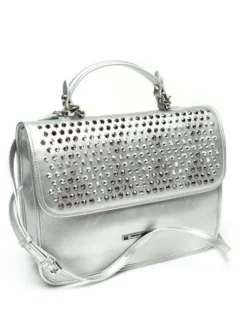 BRACCIALINI TUA STRAP Borsa A Mano Con Tracolla -borsa alla moda negozio braccialini tua strap borsa a mano con tracolla argento borchie 8052991098117 3