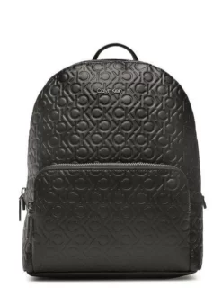 CALVIN KLEIN CAMPUS EMBOSSED Zaino -borsa alla moda negozio calvin klein campus embossed zaino ckblack 8719856921323 2