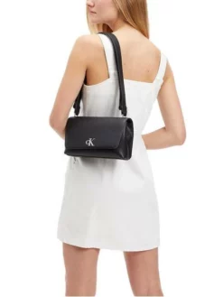 CALVIN KLEIN CK JEANS MINIMAL MONOGRAM Borsa Con Flap A Tracolla