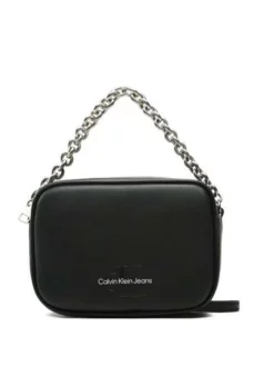 CALVIN KLEIN CK JEANS SCULPTED CHAIN Borsa Mini Tracolla -borsa alla moda negozio calvin klein ck jeans sculpted chain borsa mini tracolla black 8720107639423 4