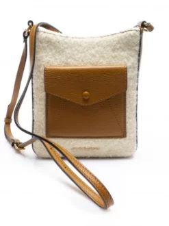 COCCINELLE BORSA MINI Tracolla In Pelle E Tessuto