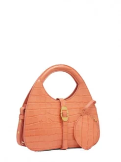 COCCINELLE COSIMA Croco Shiny Soft Borsa A Mano, Con Tracolla, In Pelle