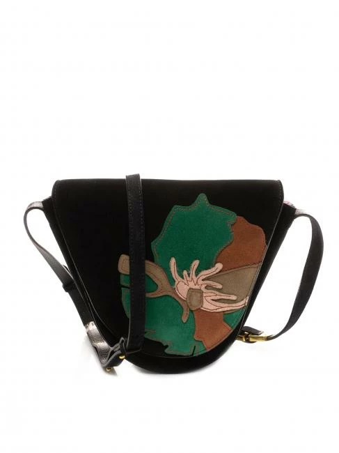 COCCINELLE JOSEPHINE PATCH FIORE Borsa In Suede E Pelle 1 COCCINELLE JOSEPHINE PATCH FIORE Borsa In Suede E Pelle