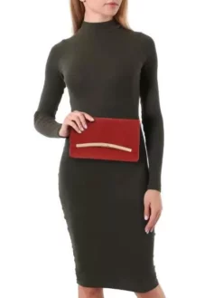 COCCINELLE RIZZO SUEDE Pochette In Camoscio