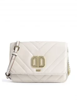 DKNY DELPHINE Borsa In Pelle A Tracolla Con Catena -borsa alla moda negozio dkny delphine borsa in pelle a tracolla con catena pebble 755405604147 3