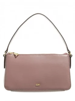 DKNY IRINA Borsa A Spalla In Pelle Con Tracolla -borsa alla moda negozio dkny irina borsa a spalla in pelle con tracolla vntg rose 755405818834 3