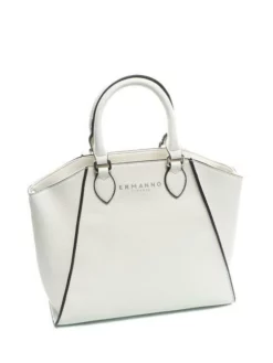 ERMANNO SCERVINO OLGA PLAIN Borsa Tote A Mano -borsa alla moda negozio ermanno scervino olga plain borsa tote a mano off white 8051978408857 2