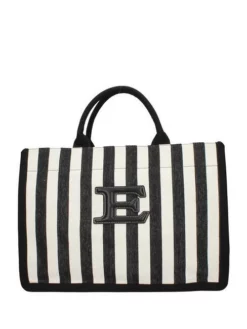 ERMANNO SCERVINO ONA Borsa A Mano Grande In Canvas 5 ERMANNO SCERVINO ONA Borsa A Mano Grande In Canvas -borsa alla moda negozio ermanno scervino ona borsa a mano grande in canvas black 8051978400912 2