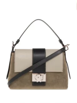 FURLA CHARLOTTE Borsa A Spalla In Suede 9 FURLA CHARLOTTE Borsa A Spalla In Suede -borsa alla moda negozio furla charlotte borsa a spalla in suede salvia marmo c nero 8050597206264 4