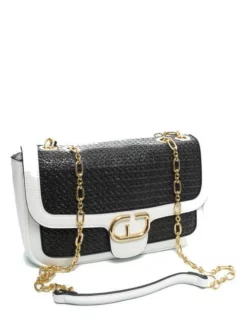 Gaudi GAUDÌ VENICE STRAW Borsa Con Doppi Manici -borsa alla moda negozio gaudi venice straw borsa con doppi manici nero 8050715837080 4