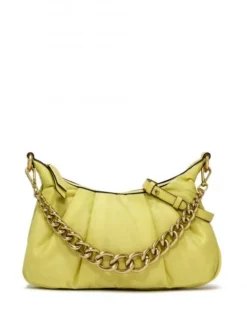 GIANNI CHIARINI BONNIE Borsa A Spalla In Pelle E Tessuto -borsa alla moda negozio gianni chiarini bonnie borsa a spalla in pelle e tessuto polline 8057145973739 2