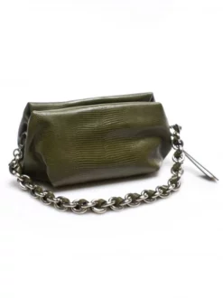 GIANNI CHIARINI COLETTE Pochette In Pelle Stampa Lucertolina -borsa alla moda negozio gianni chiarini colette pochette in pelle stampa lucertolina olive 8057145979885 4