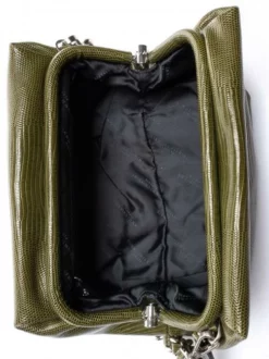 GIANNI CHIARINI COLETTE Pochette In Pelle Stampa Lucertolina -borsa alla moda negozio gianni chiarini colette pochette in pelle stampa lucertolina olive 8057145979885 5