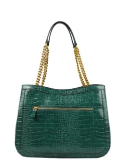 GUESS HENSELY G Croco Borsa Tote A Spalla -borsa alla moda negozio guess hensely g croco borsa tote a spalla forest 190231572879 2