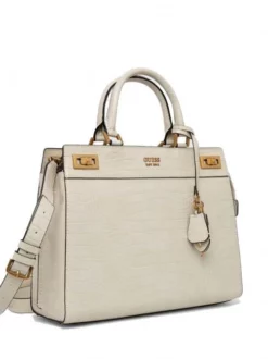 GUESS KATEY CROCO LUXURY Borsa A Mano Grande -borsa alla moda negozio guess katey croco luxury borsa a mano grande eggshell 190231634041 2