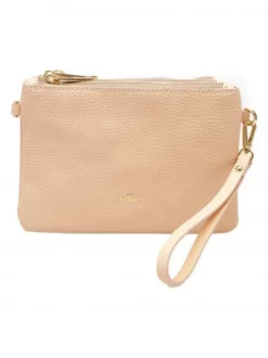 LESAC POCHETTE CON POLSIERINA E TRACOLLA In Pelle Dollaro -borsa alla moda negozio lesac pochette con polsierina e tracolla in pelle dollaro magnolia 2