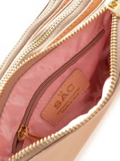 LESAC POCHETTE CON POLSIERINA E TRACOLLA In Pelle Dollaro -borsa alla moda negozio lesac pochette con polsierina e tracolla in pelle dollaro magnolia 6