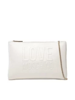 LOVE MOSCHINO CLUTCH CHAIN Borsetta A Tracolla -borsa alla moda negozio love moschino clutch chain borsetta a tracolla avorio 8054400224780 2