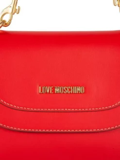 LOVE MOSCHINO LETTERING Mini Bag A Mano, Con Tracolla -borsa alla moda negozio love moschino lettering mini bag a mano con tracolla rosso 8059965684048 3