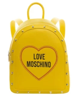 LOVE MOSCHINO LOGO CUORE Zainetto -borsa alla moda negozio love moschino logo cuore zainetto giallo 8054400643529 2