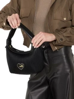 LOVE MOSCHINO PLEATED Borsa Mini Con Tracolla 9 LOVE MOSCHINO PLEATED Borsa Mini Con Tracolla -borsa alla moda negozio love moschino pleated borsa mini con tracolla nero 8059965684154 3