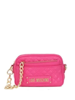 LOVE MOSCHINO QUILTED LOGO Mini Bag A Tracolla -borsa alla moda negozio love moschino quilted logo mini bag a tracolla fuxia 8059965232980 3