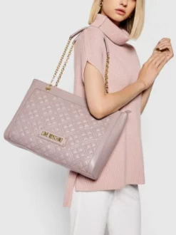 LOVE MOSCHINO QUILTED Shopping Bag Charm